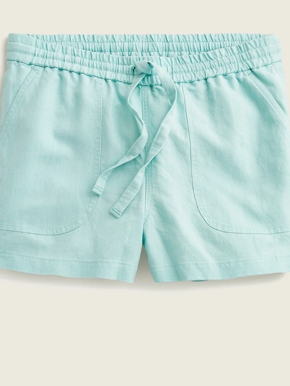 J. CREW Seaside Short In Linen Blend Aqua L.